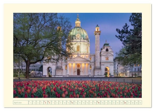 Produktbild: An der sch&ouml;nen blauen Donau - Ein Spaziergang in Wien (Wandkalender 2026 DIN A4 quer), CALVENDO Monatskalender