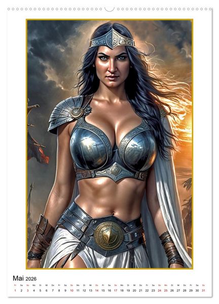 Produktbild: Fantasy-Frauenfiguren (Wandkalender 2026 DIN A2 hoch), CALVENDO Monatskalender