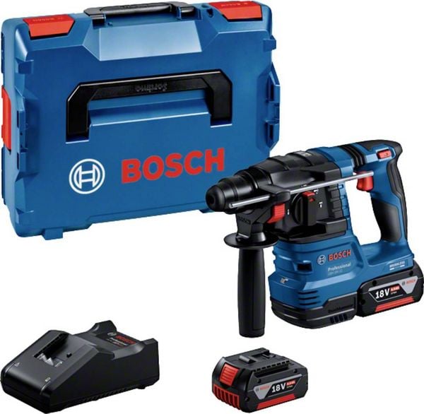 Bosch Professional GBH 18V-22 SDS-Plus-Akku-Bohrhammer 18 V 4 Ah Li-Ion inkl. 2. Akku, inkl. Ladegerät, inkl. Koffer