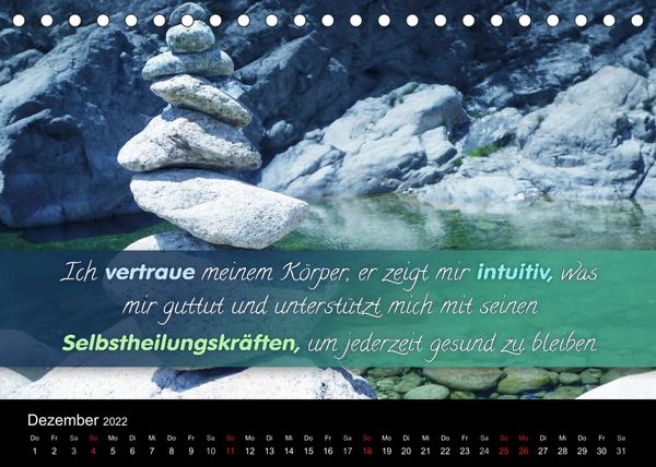 Produktbild: YouFeelGood - Positive Impulse f&uuml;r mehr Gesundheit, Entspannung und Wohlbefinden (Tischkalender 2022 DIN A5 quer)
