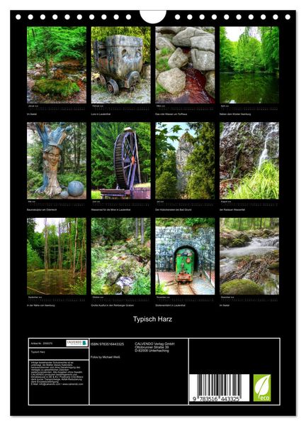 Produktbild: Typisch Harz (Wandkalender 2026 DIN A4 hoch), CALVENDO Monatskalender