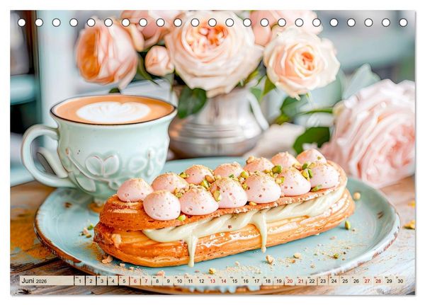 Produktbild: Cappuccino, Latte und mehr - Der gro&szlig;e Kaffeekalender (Tischkalender 2026 DIN A5 quer), CALVENDO Monatskalender