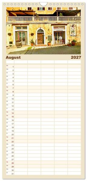 Produktbild: Familienplaner 2027 - Toskana - Etruskische K&uuml;ste mit 5 Spalten (Wandkalender, 21 x 45 cm) CALVENDO