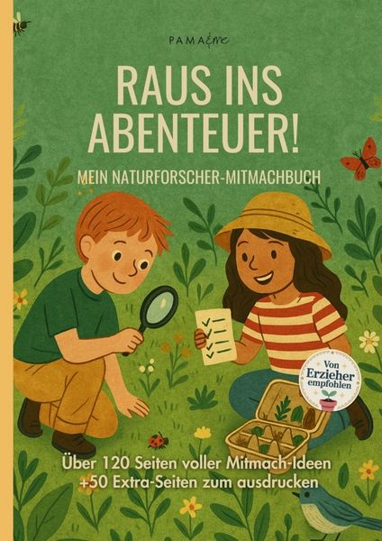 Raus ins Abenteuer! Mein Naturforscher-Mitmachbuch, Taschenbuch von Mel Klecksmoos, Pama&me, 9789403820163