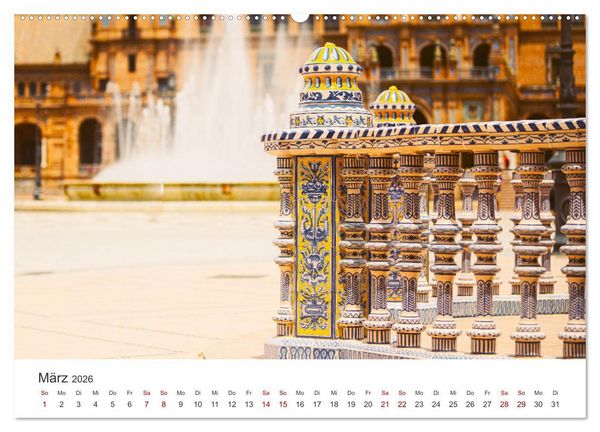 Produktbild: Sevilla - Atemberaubende Architektur (hochwertiger Premium Wandkalender 2026 DIN A2 quer), Kunstdruck in Hochglanz