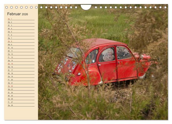 Produktbild: Citro&euml;n 2CV - Ente rot (Wandkalender 2026 DIN A4 quer), CALVENDO Monatskalender