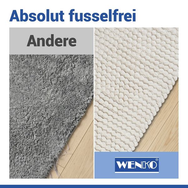 Produktbild: Badteppich Mod. Solivo Wei&szlig;, 50 x 80 cm, rutschfest und waschbar bis 30 &deg;C