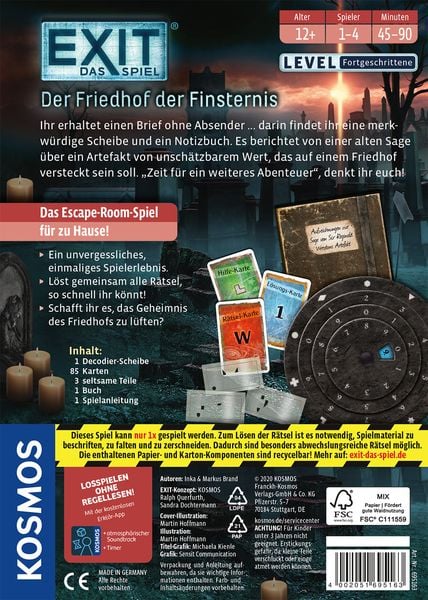 Produktbild: KOSMOS - EXIT® - Das Spiel - Der Friedhof der Finsternis