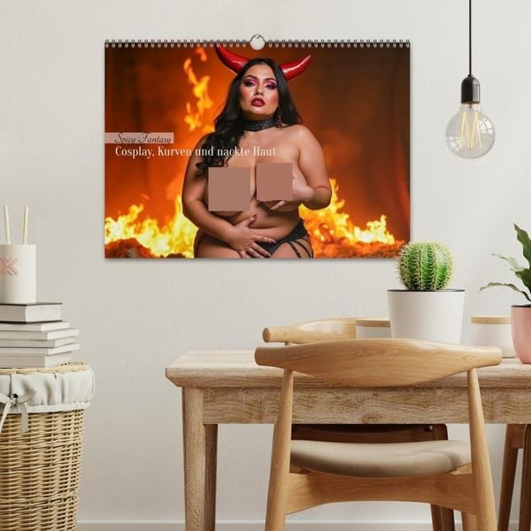 Produktbild: Spicy Fantasy - Cosplay, Kurven und nackte Haut (Wandkalender 2026 DIN A3 quer), CALVENDO Monatskalender