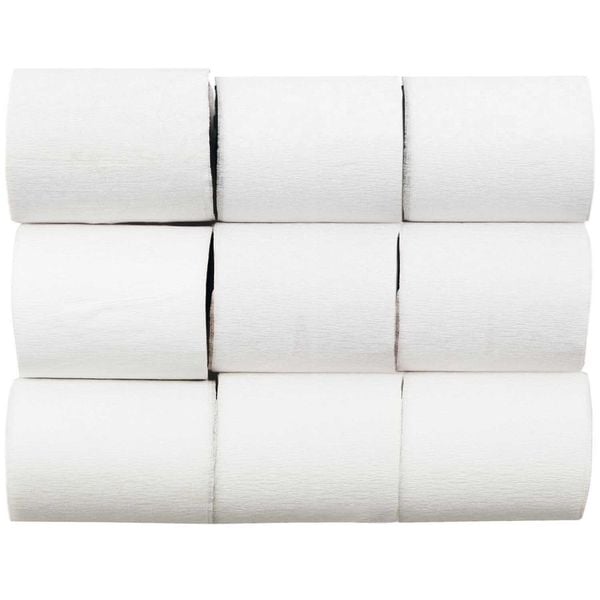 Produktbild: Kreppb&auml;nder, Wei&szlig;, MIX, 9 Stk, 5,5 cm x 10 m