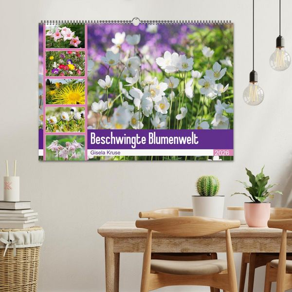 Produktbild: Beschwingte Blumenwelt (Wandkalender 2026 DIN A2 quer), CALVENDO Monatskalender