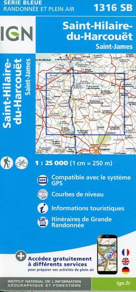 Produktbild: St-Hilaire-du-Harcou&euml;t.St-James 1:25 000