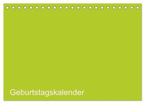 Bastel-Geburtstagskalender grün / Geburtstagskalender (Tischkalender 2026 DIN A5 quer), CALVENDO Monatskalender