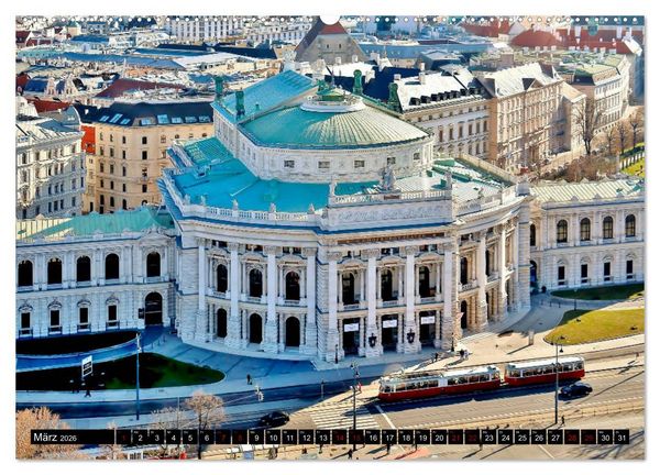 Produktbild: WIEN von oben (Wandkalender 2026 DIN A2 quer), CALVENDO Monatskalender