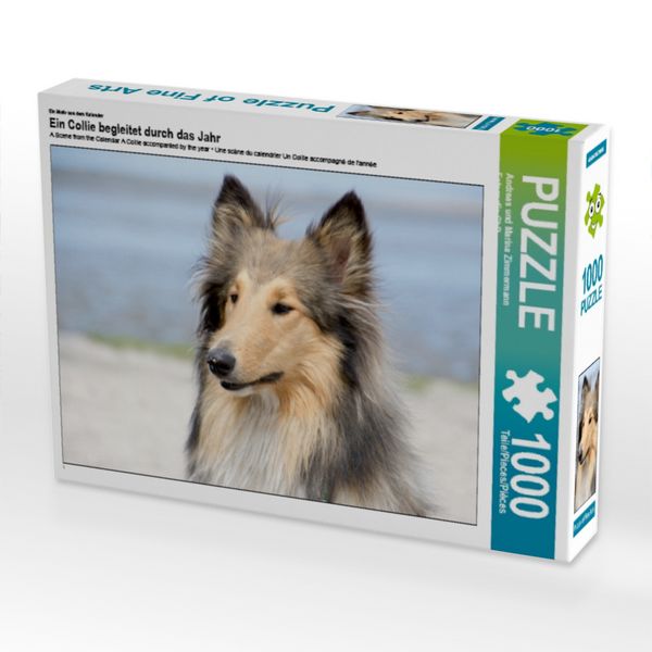 Produktbild: CALVENDO Puzzle Ein Motiv aus dem Kalender Ein Collie begleitet durch das Jahr 1000 Teile Puzzle quer | 1000 Teile Lege-Gr&ouml;&szlig;e 64 &times; 48 cm Foto-Puzzle f&uuml;r gl&uuml;ckliche Stunden