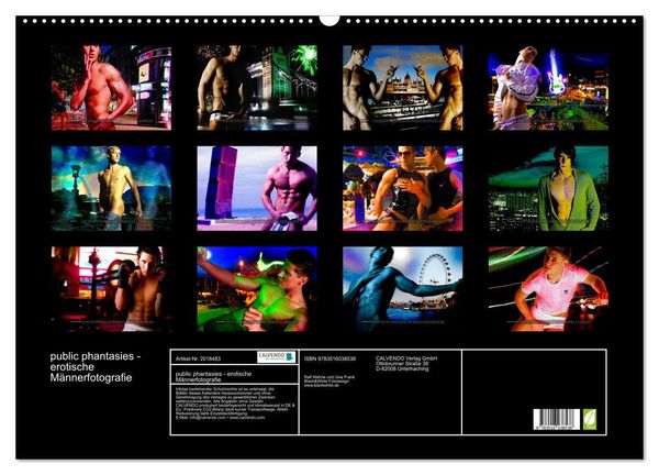 Produktbild: public phantasies - erotische M&auml;nnerfotografie (Wandkalender 2026 DIN A2 quer), CALVENDO Monatskalender
