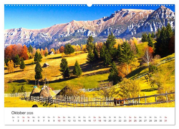 Produktbild: Rum&auml;nien - Das beeindruckende Land am Schwarzen Meer. (hochwertiger Premium Wandkalender 2026 DIN A2 quer), Kunstdruck in Hochglanz