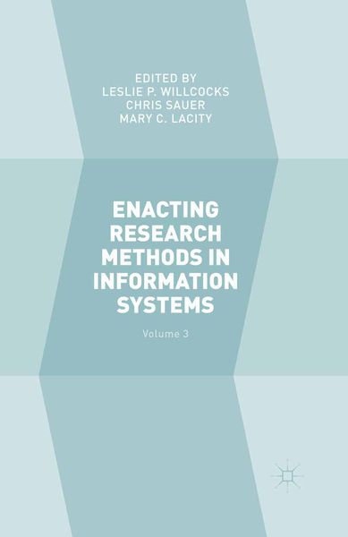 Produktbild: Enacting Research Methods in Information Systems: Volume 3