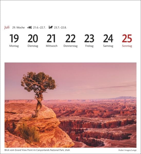 Produktbild: USA Sehnsuchtskalender 2027 - Wochenkalender mit 53 Postkarten