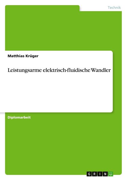 Produktbild: Leistungsarme elektrisch-fluidische Wandler