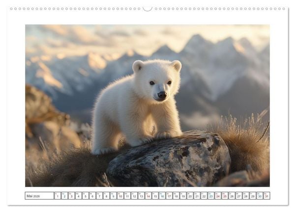 Produktbild: Kleiner Eisb&auml;r und die gro&szlig;e Welt (Wandkalender 2026 DIN A2 quer), CALVENDO Monatskalender