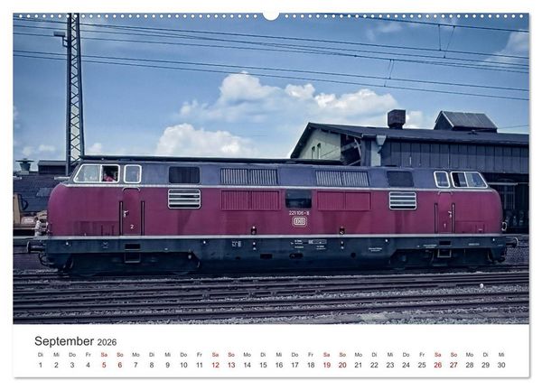 Produktbild: Deutsche Diesellokomotiven (Wandkalender 2026 DIN A2 quer), CALVENDO Monatskalender