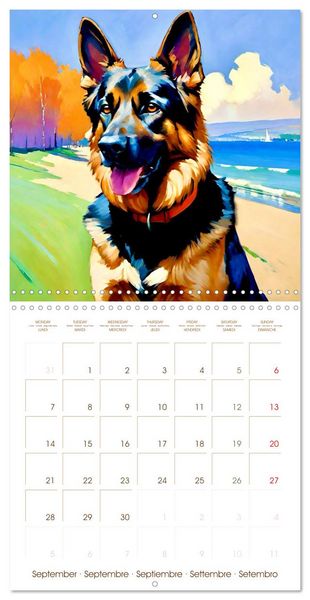Produktbild: German Shepherd. The majestic character of a noble breed (Wall Calendar 2026 12 &times; 12 Inch) CALVENDO 12 Month Wall Calendar