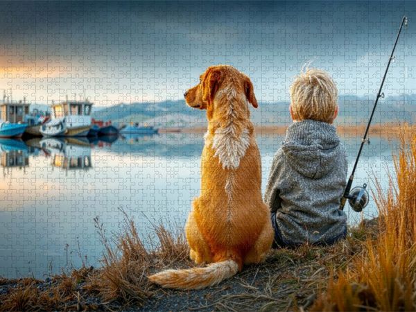 Produktbild: CALVENDO Puzzle Zwei wirkliche Freunde erleben einen besonderen Moment | 1000 Teile Lege-Gr&ouml;&szlig;e 64x48cm Foto-Puzzle f&uuml;r gl&uuml;ckliche Stunden