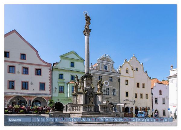 Produktbild: Cesky Krumlov. Tschechiens stille Sch&ouml;nheit im B&ouml;hmerwald (hochwertiger Premium Wandkalender 2026 DIN A2 quer), Kunstdruck in Hochglanz
