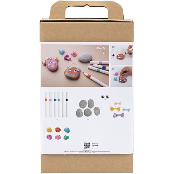 Produktbild: Creativ Company DIY Sets Basisversion Kreativ Set Steindekoration , Sortierte Farben, Monster, Kreativ Box