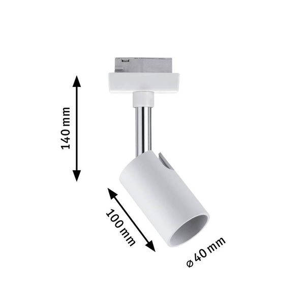 Produktbild: Paulmann Pure I Hochvolt-Schienensystem-Leuchte URail GU10 10W LED Wei&szlig;, Chrom