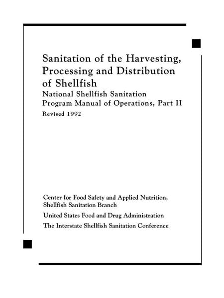 Produktbild: Sanitation of the Harvesting, Processing, and Distribution of Shellfish