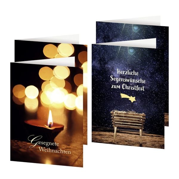 Produktbild: 4er-Set Weihnachtskarten &raquo;Auf dem Weg nach Betlehem&laquo;