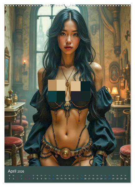 Produktbild: Steampunk Noir (Wandkalender 2026 DIN A2 hoch), CALVENDO Monatskalender