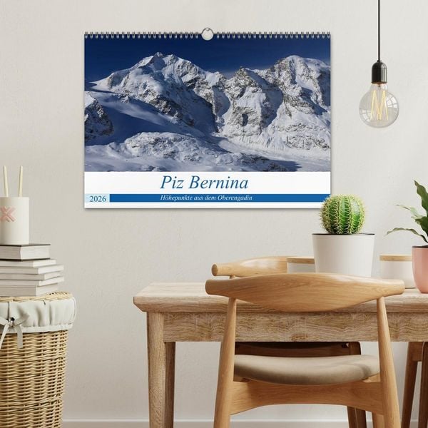 Produktbild: Piz Bernina - H&ouml;hepunkte aus dem Oberengadin (Wandkalender 2026 DIN A3 quer), CALVENDO Monatskalender
