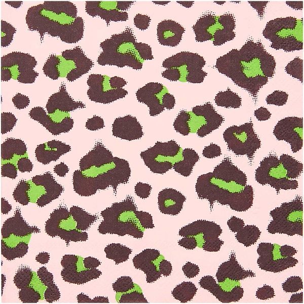 Produktbild: Servietten Acid Leo, rosa/grün