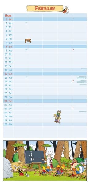 Produktbild: Asterix 2026 Familienplaner - Familien-Timer - Termin-Planer - Kids - Kinder-Kalender - Familien-Kalender - 22x45