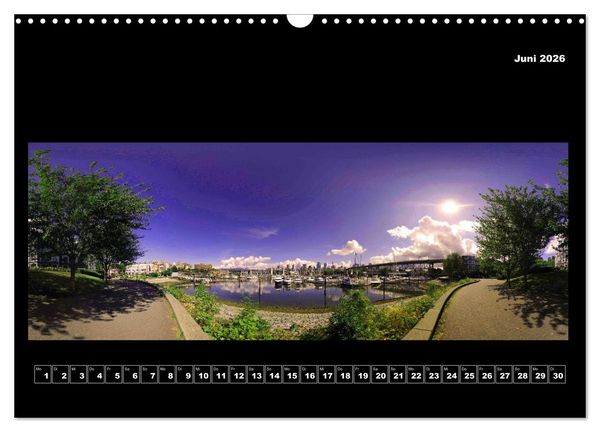 Produktbild: Vancouver / Kanada in faszinierender 360&deg; Panorama-Photographie (Wandkalender 2026 DIN A3 quer), CALVENDO Monatskalender