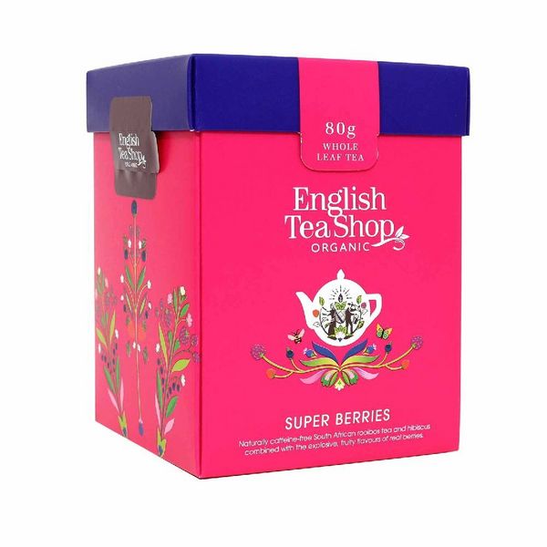 Produktbild: BIO Fr&uuml;chtetee Super Beeren, lose Teemischung, 80g Tee Geschenk Box