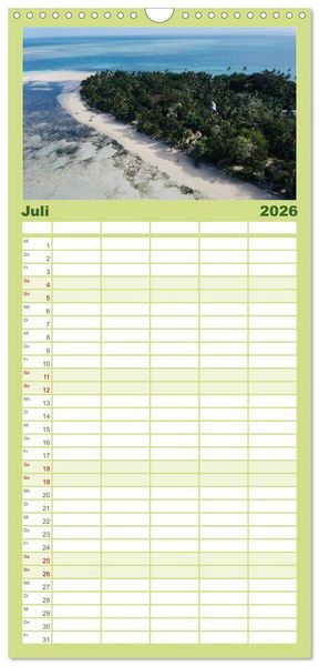 Produktbild: Familienplaner 2026 - Fidschi - Der faszinierende Inselstaat im S&uuml;dpazifik. mit 5 Spalten (Wandkalender, 21 x 45 cm) CALVENDO