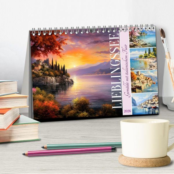 Produktbild: Lieblingssee (Tischkalender 2026 DIN A5 quer), CALVENDO Monatskalender