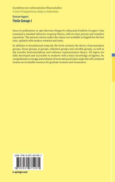 Produktbild: Finite Groups I