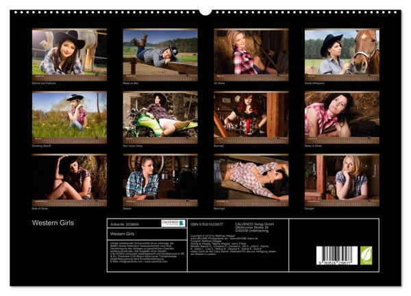 Produktbild: Western Girls (hochwertiger Premium Wandkalender 2026 DIN A2 quer), Kunstdruck in Hochglanz