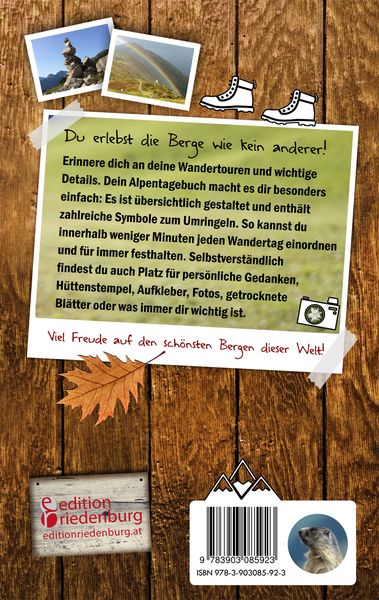 Produktbild: Mein Alpentagebuch - F&uuml;r alle Wander-Erlebnisse in den Bergen