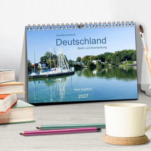 Produktbild: Hausbooturlaub Deutschland - Berlin und Brandenburg (Tischkalender 2027 DIN A5 quer), CALVENDO Monatskalender