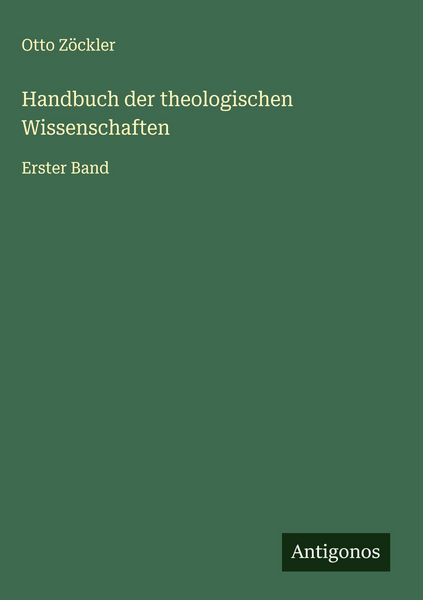 Produktbild: Handbuch der theologischen Wissenschaften
