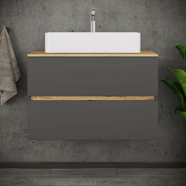 Produktbild: 2 tlg. Badm&ouml;bel-Set mit Waschbecken Cosila-A 80 cm