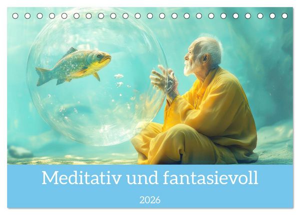 Meditativ und fantasievoll (Tischkalender 2026 DIN A5 quer), CALVENDO Monatskalender