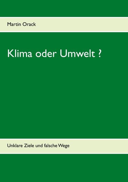 Produktbild: Klima oder Umwelt ?