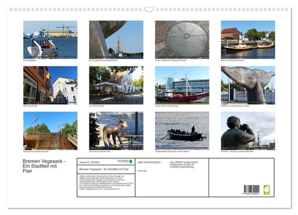 Produktbild: Bremen Vegesack - Ein Stadtteil mit Flair (Wandkalender 2026 DIN A2 quer), CALVENDO Monatskalender